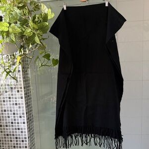 Acne Studios Black Fringe Shawl